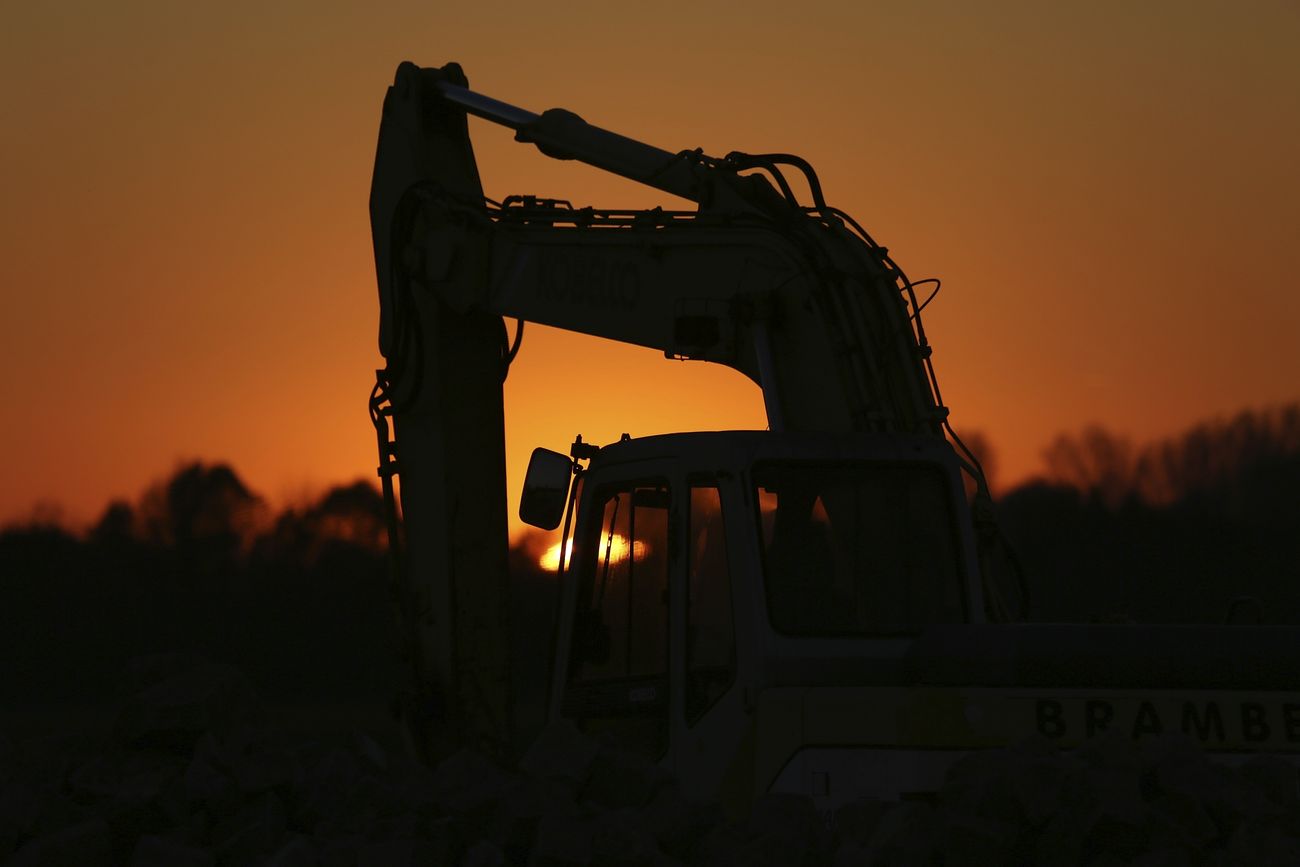 Excavator silhouette
